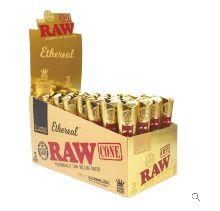 RAW Ethereal Classic Cones | King Size | 3 Pack | 32 Count Display