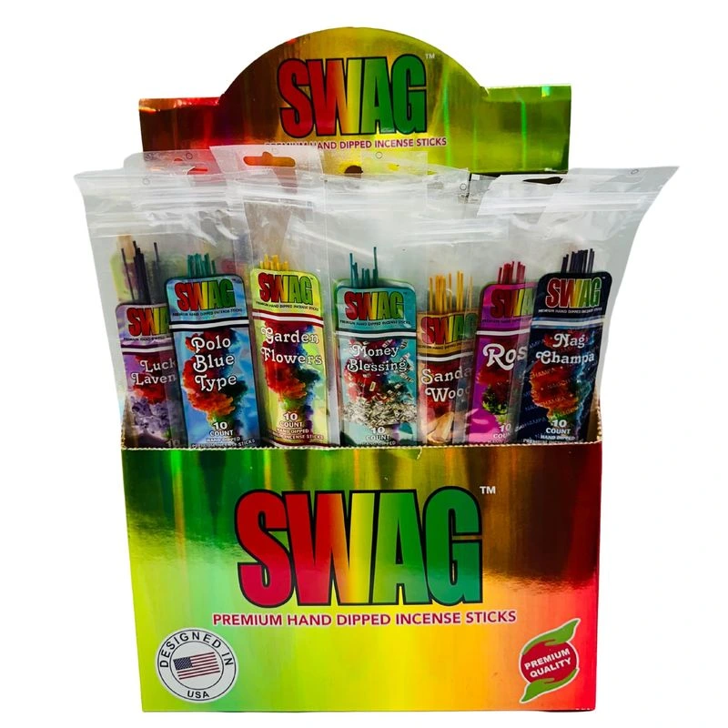 SWAG PREMIUM HAND DIPPED 11 INCH INCENSE STICKS 72CT BOX