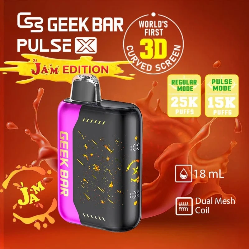 GEEK BAR PULSE X 18ML 25K JAM EDITION DISPOSABLE-5CT