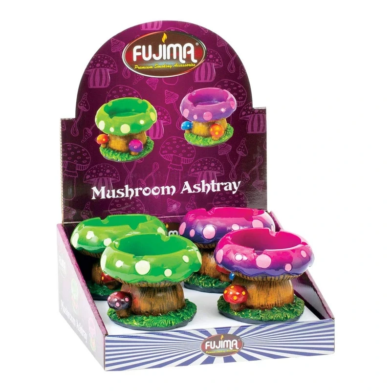 FUJIMA DARK ASHTRAY GA23 GLOW MUSHROOM 6CT