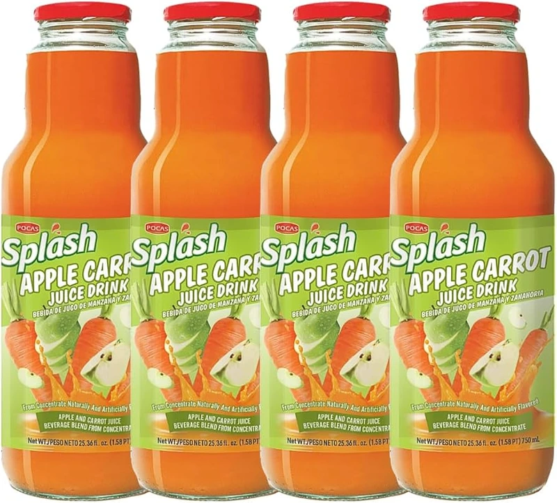 POCAS SPLASH APPLE CARROT DRINK 25.4OZ
