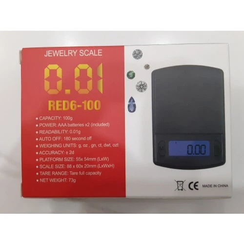 JEWELRY SCALE RED 6-100 0.01G