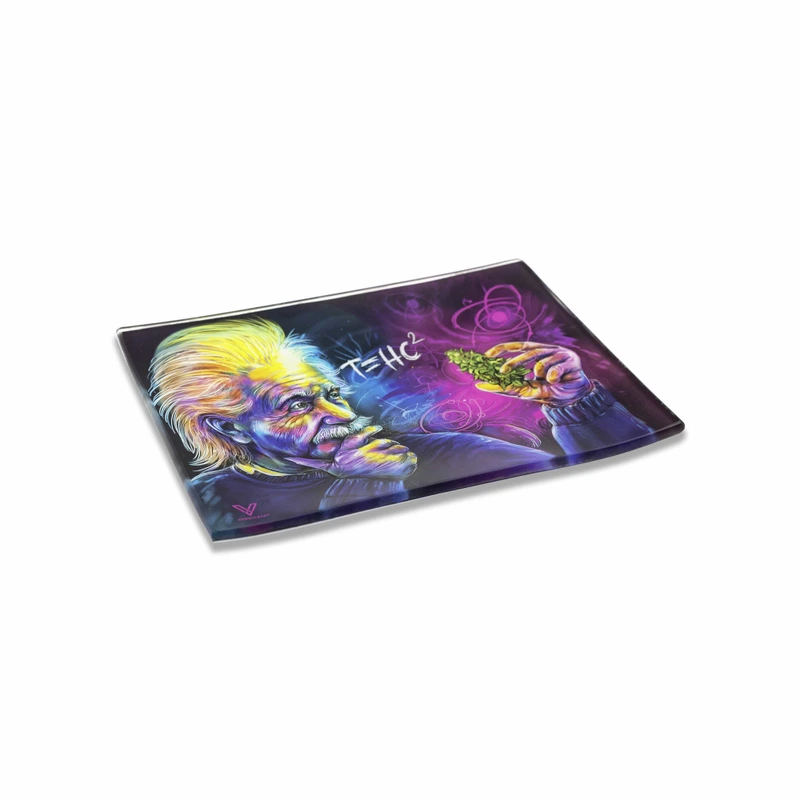 GLASS ROLLING TRAY SMALL COSMIC CY#771