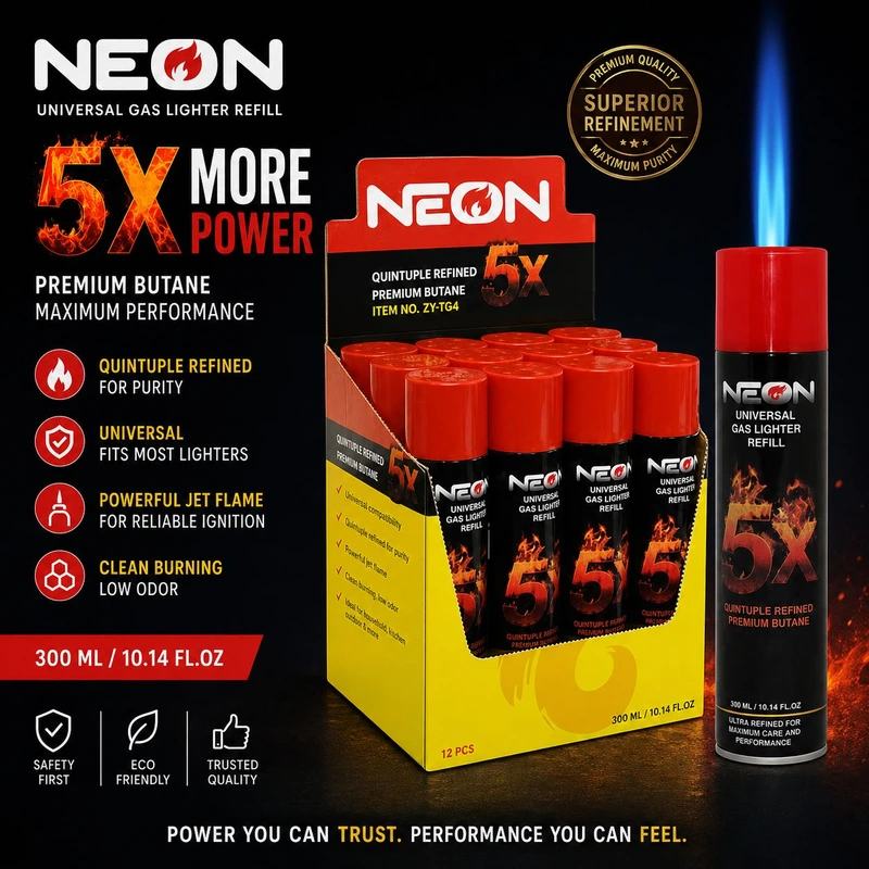 NEON 5X PREMIUM BUTANE 300ML