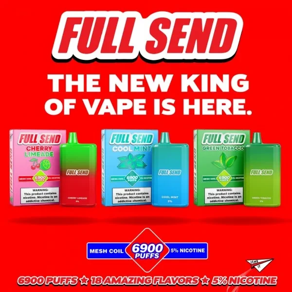 FULL SEND VAPOR 15ML 6900 DISPOSABLE-5CT