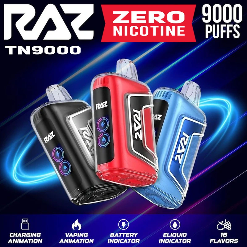 RAZ TN 12ML 9K ZERO NIC DISPOSABLE-5CT