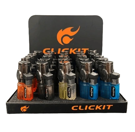 CLICKIT TRANSPARENT TRIPLE TORCH GH-10588 25CT