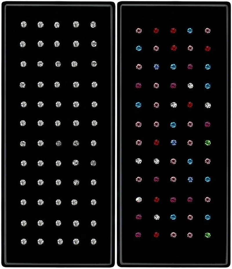 NOSE RINGS ASSORTED DESIGN BLACK COLOR 120PCS