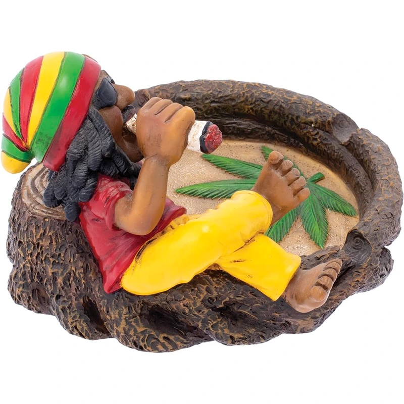FUJIMA 5 INCH JAMAICAN POLYSTONE ASHTRAY