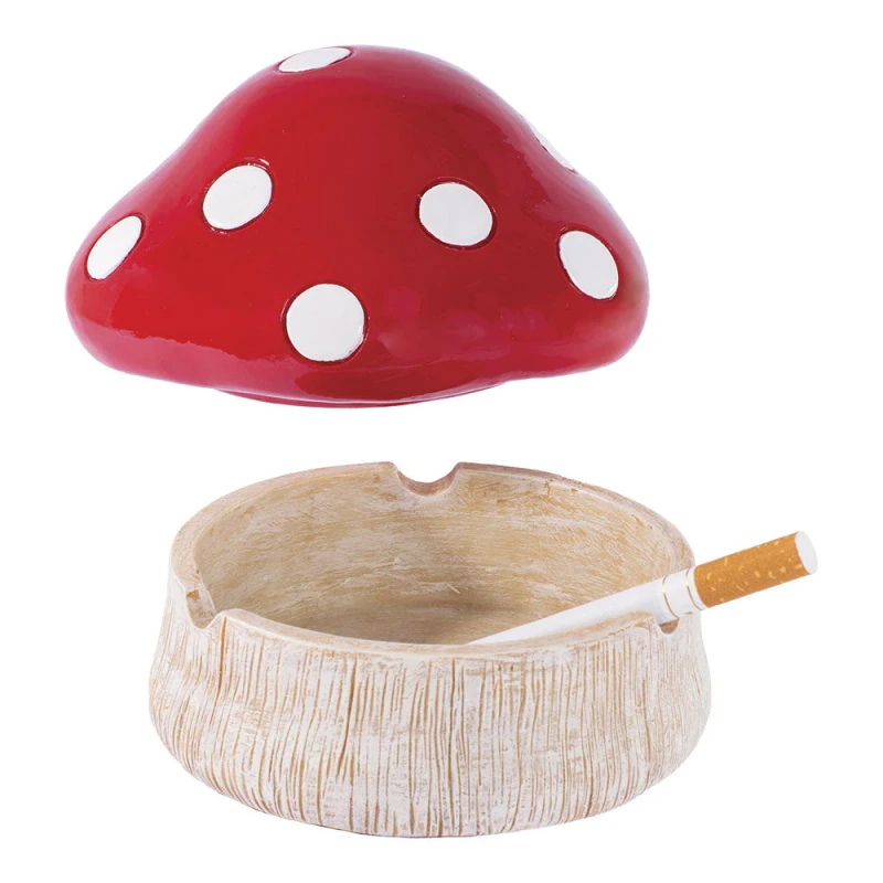 FUJIMA RED MUSHROOM COVER ASHTRAY (LTC21)