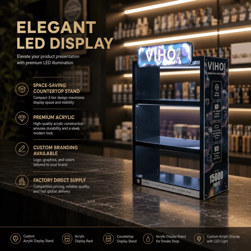 VIHO DISPOSABLE EMPTY COUNTER DISPLAY