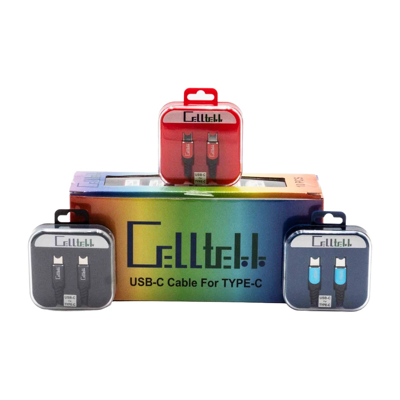 CELLTEKK (CTKK-002CTCC-10)USB-C CABLE FOR TYPE C 10CT BOX