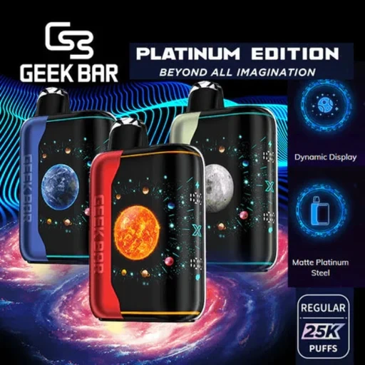 GEEK BAR PULSE X 18ML 25K PLATINUM DISPOSABLE-5CT