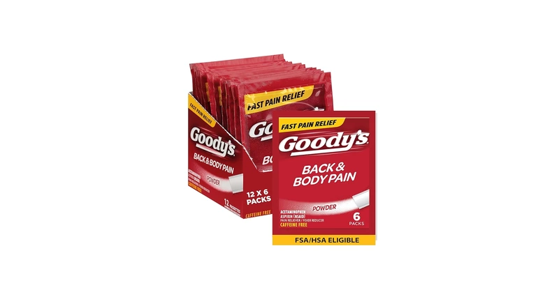 GOODY S BACK BODY PAIN 12CT BOX