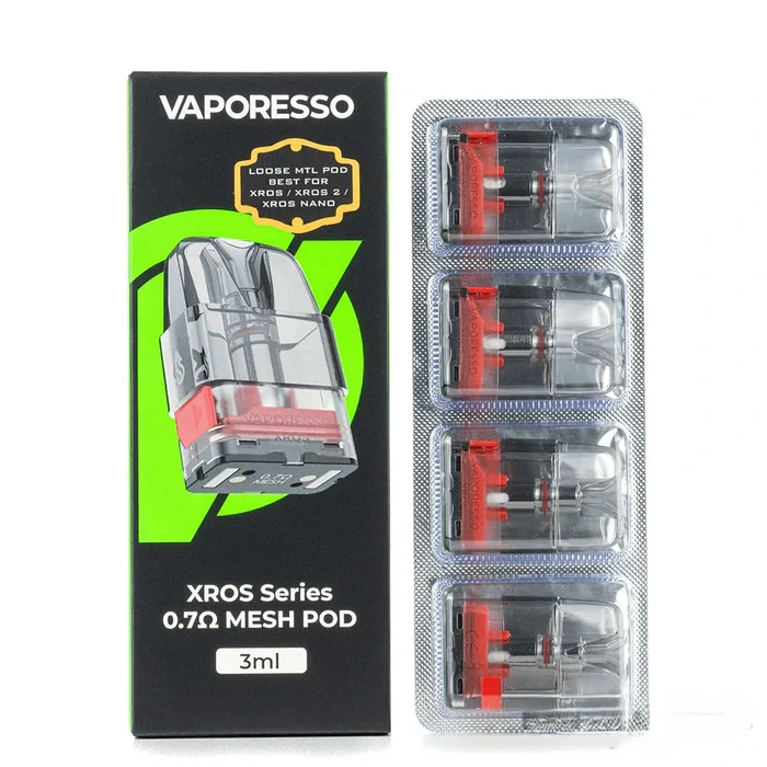 VAPORESSO 3ML XROS 0.7 MESH POD 4PCS/PK