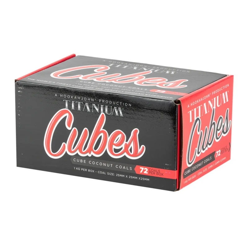 TITANIUM CHARCOAL CUBETTES COCONUT 72CT