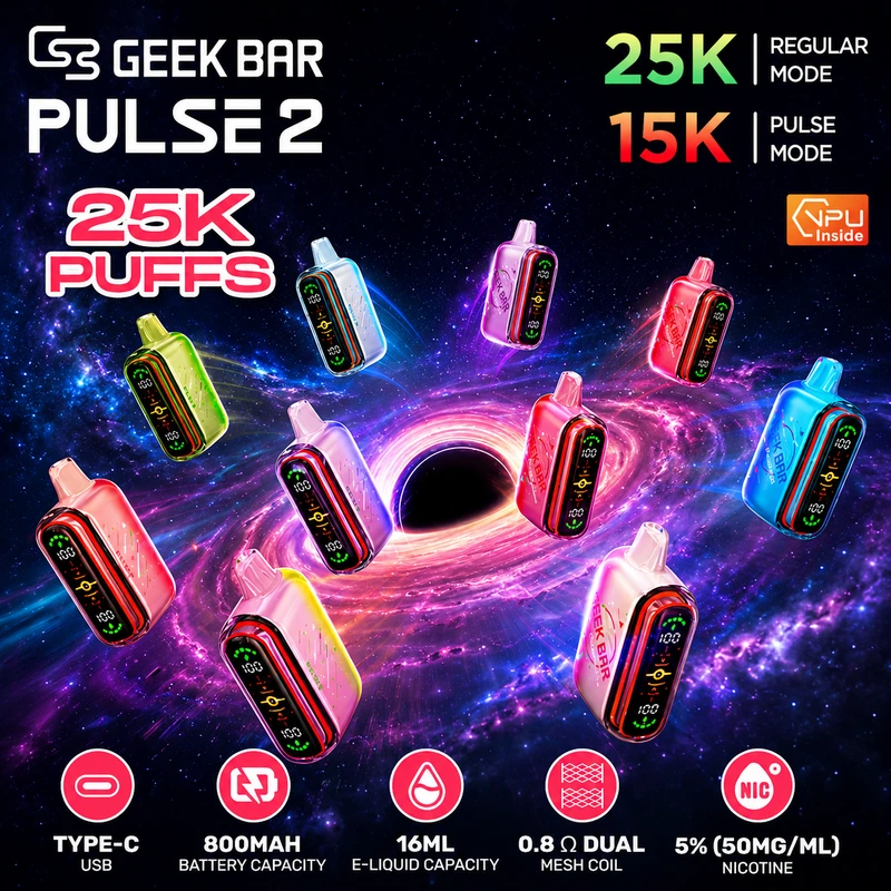 GEEK BAR PULSE 2 16ML 15K DISPOSABLE-5CT