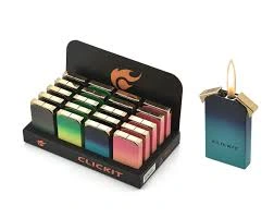 CLICKIT TORCH FLAME 2IN1 LIGHTER GH-7411 20CT