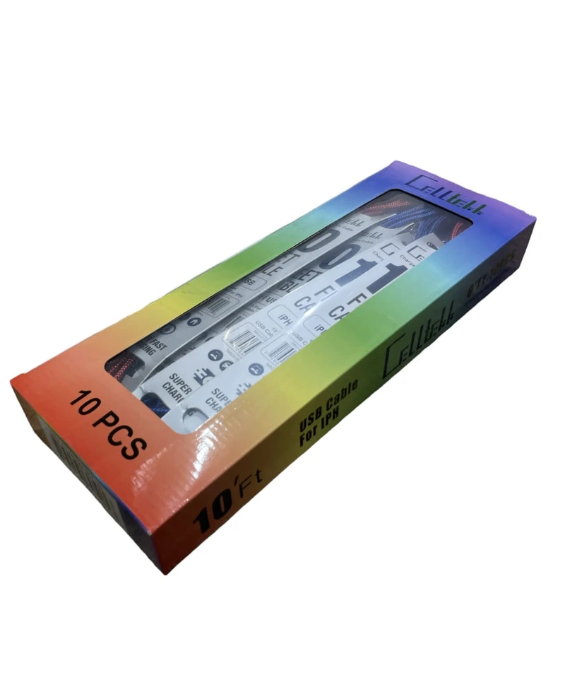 CELLTEKK USB CABLE FOR IPH 10FT SKU-CTKK221-IPC-10 10CT