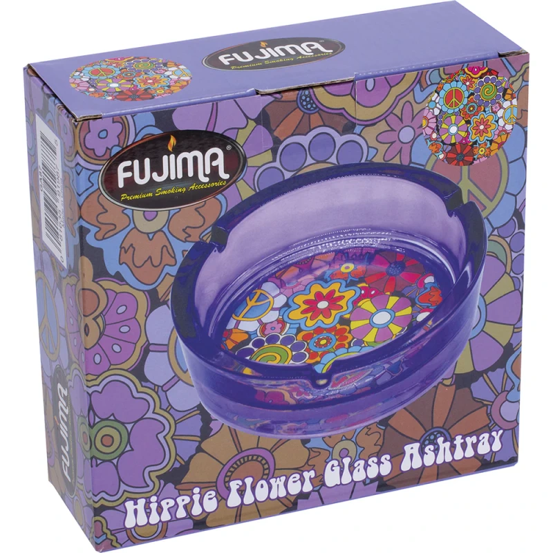FUJIMA GA87 PURPLE HIPPIE FLOWER ASHTRAY