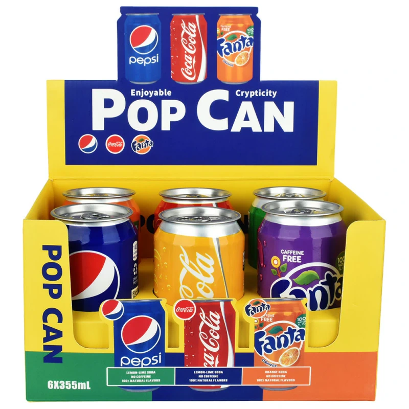 POP CAN STASH DISPLAY 6X355ML CODE 2 6CT