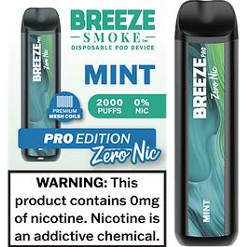 BREEZE PRO 6ML 2K ZERO NICOTINE DISPOSABLE-10CT