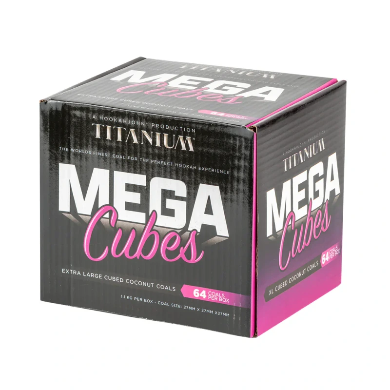 TITANIUM CHARCOAL CUBETTES COCONUT 64CT