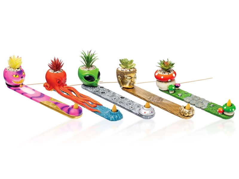 FUJIMA INCENSE BURNER IBP16 ALICE INCENSE BURNER W/PLANT