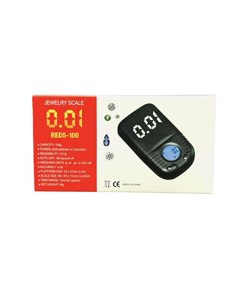 JEWELRY SCALE RED 5-100 0.01G