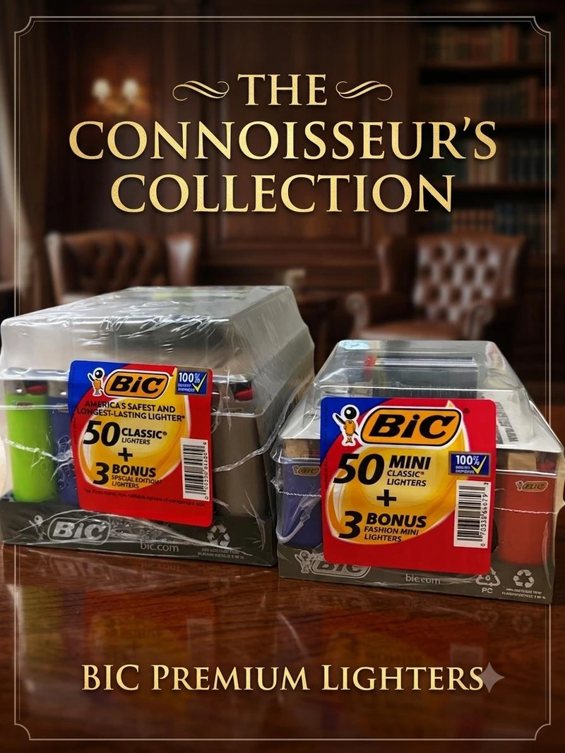 BIC LIGHTER - 50 CLASSIC LIGHTERS MINI + 3BONUS