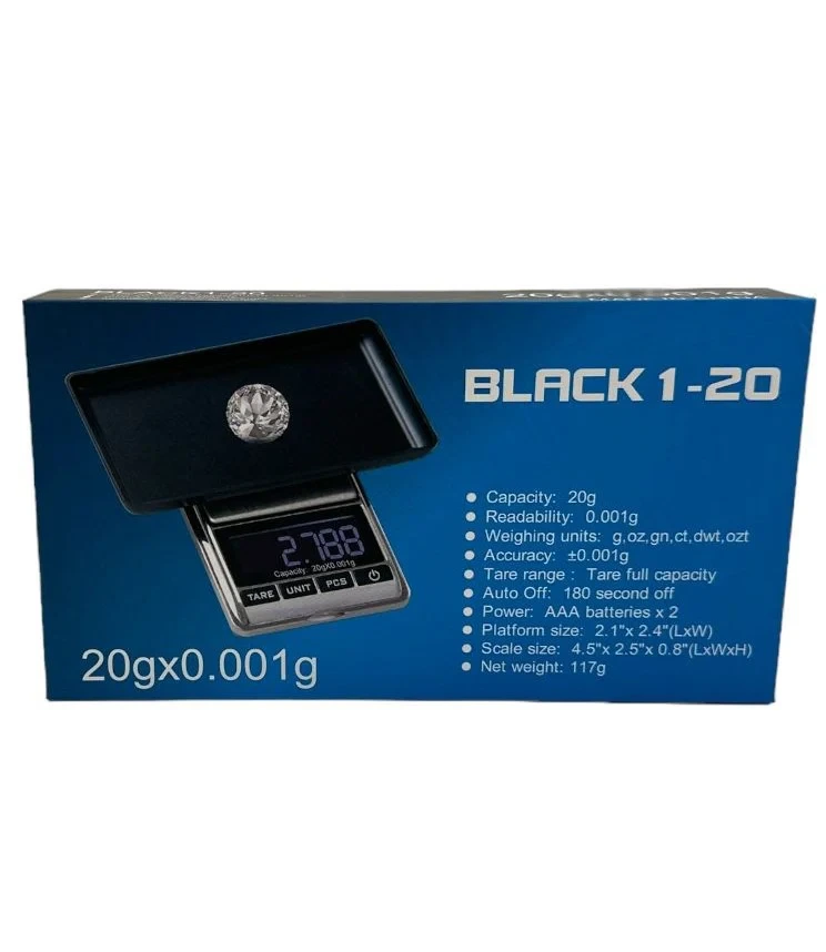 JEWELRY SCALE BLACK 1-20 0.001G