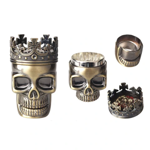LARGE GRINDERS SPINNABLE SKULL STICKER MG-064 6CT