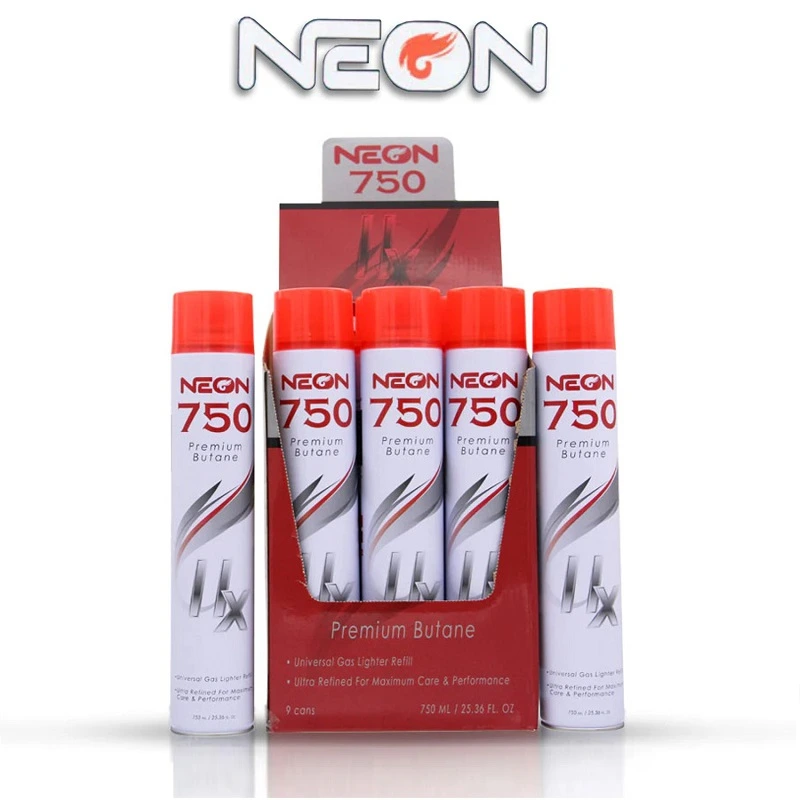 NEON BUTANE 750ML 9PCS/BOX