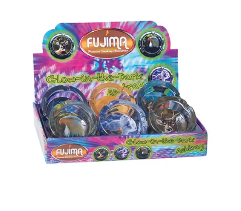 FUJIMA DARK ASHTRAY GA10 GLOW IN THE DARK ASHTRAY ANIMAL 6CT