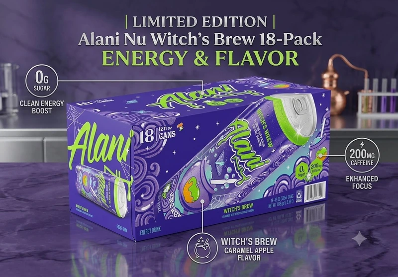 ALANI 12 FL OZ ENERGY DRINK 355ML WITCH'S BREW 18CT