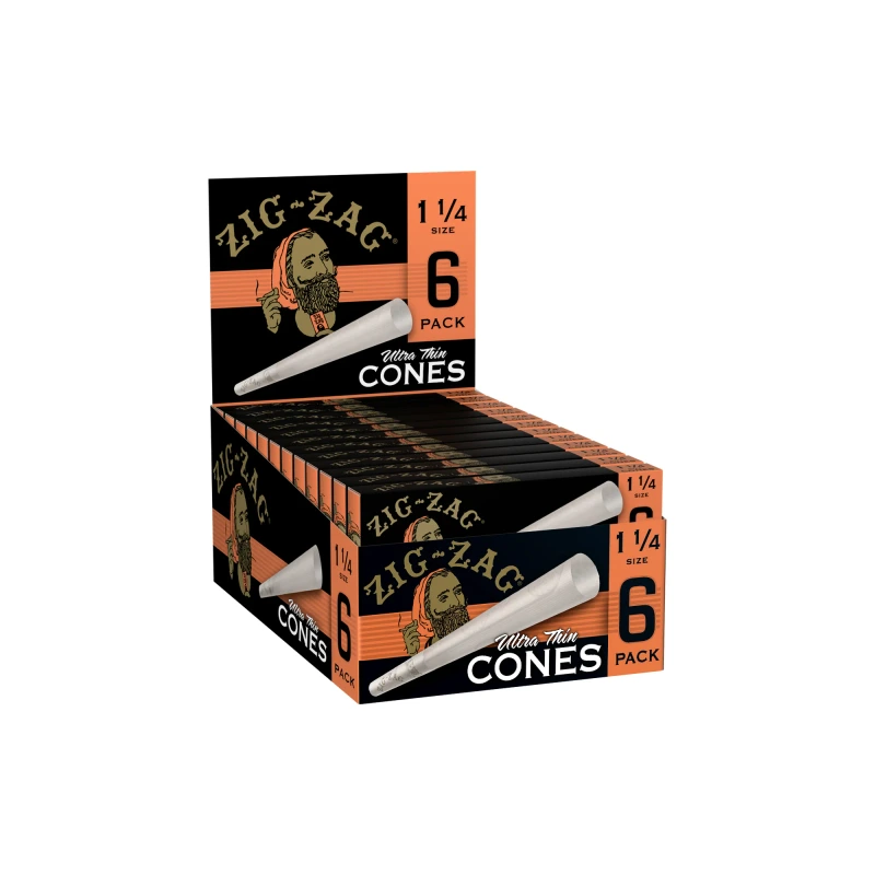 ZIG ZAG CONES 1 1/4 SIZE 6PK