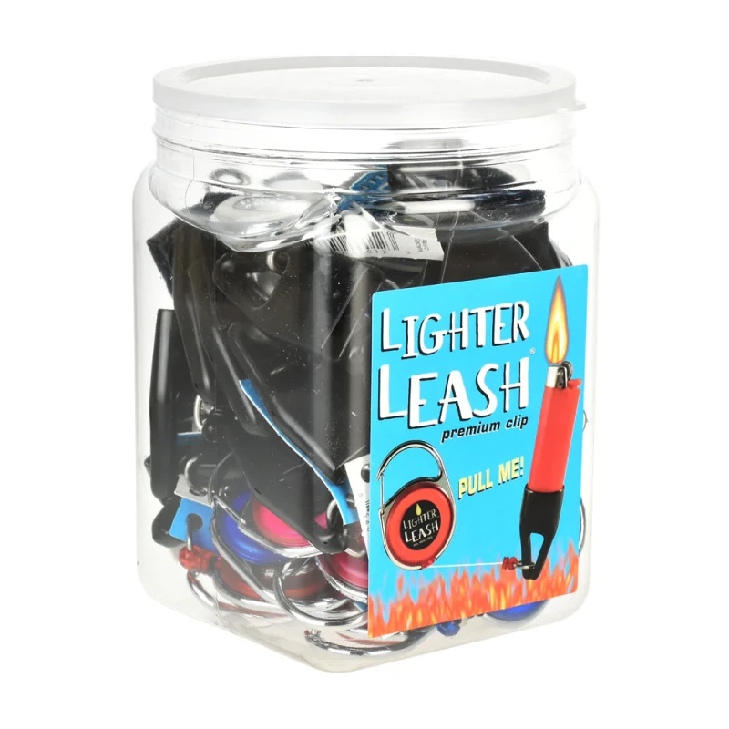 LIGHTER LEASH ASSORTED DESIGN 20PCS JAR