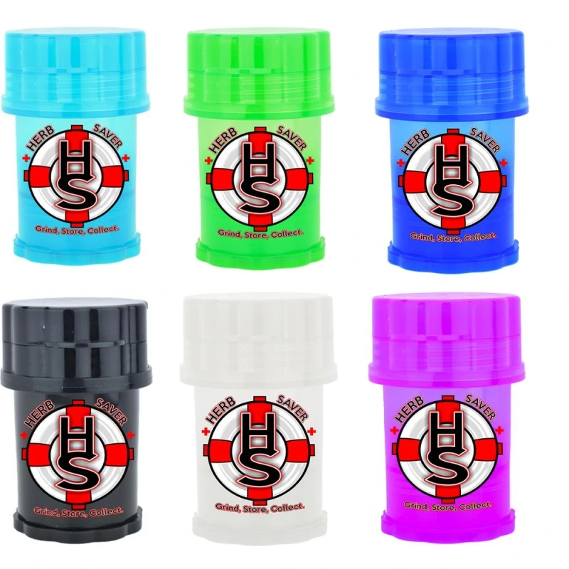 HERB SAVER (HS) GRINDER LARGE PLASTIC 6CT