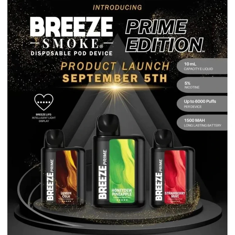 BREEZE PRIME 10ML 6K DISPOSABLE-5CT
