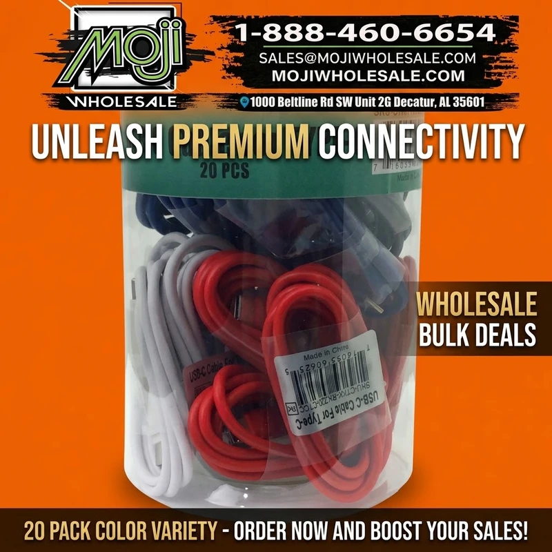CELLTEKK USB-C CABLE FOR TYPE-C 20PCS JAR