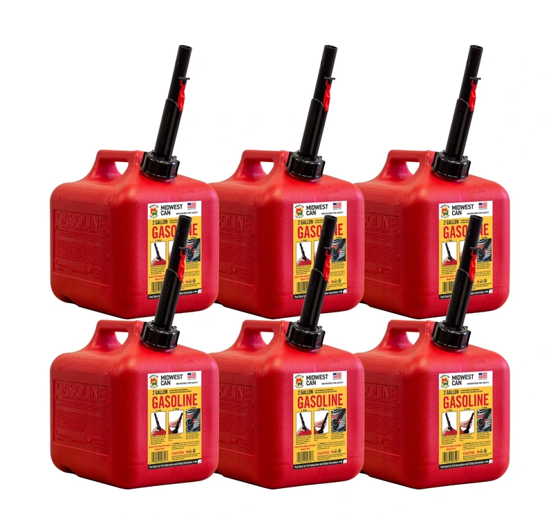 MIDWEST CAN GASOLINE 2 GALLON 6CT