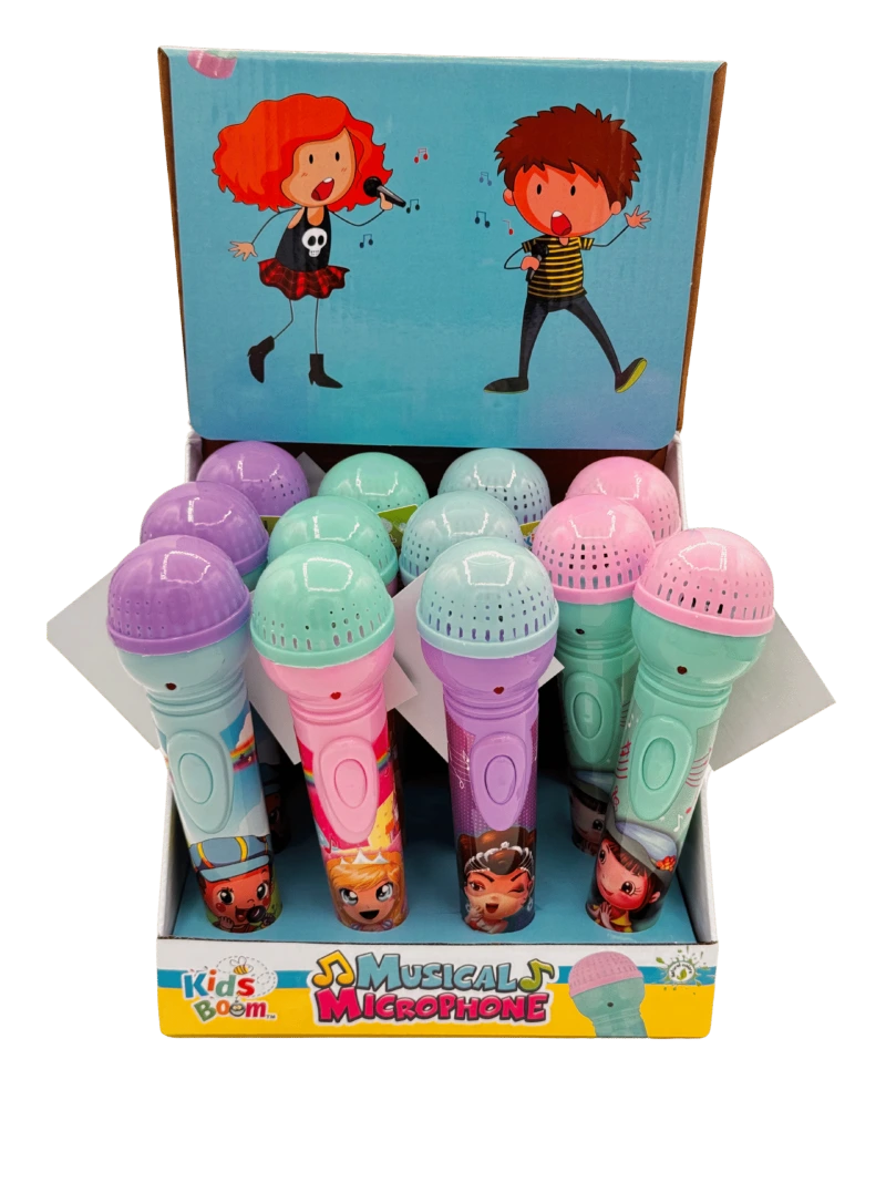 KIDS BOOM MUSICAL MICROPHONE 12CT BOX