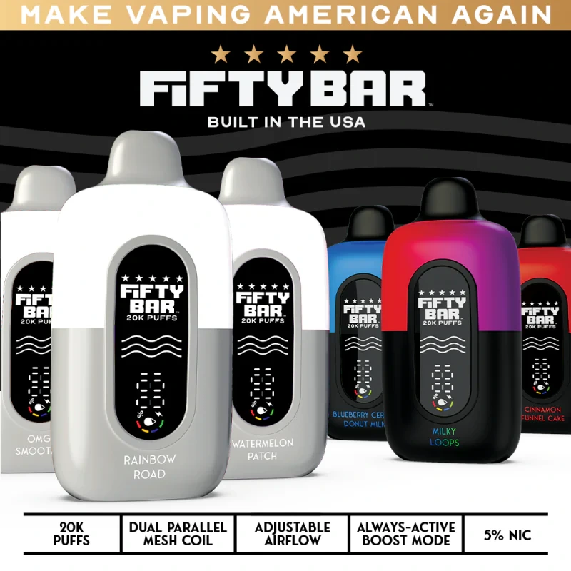 FIFTY BAR 18ML 20K DISPOSABLE-5CT