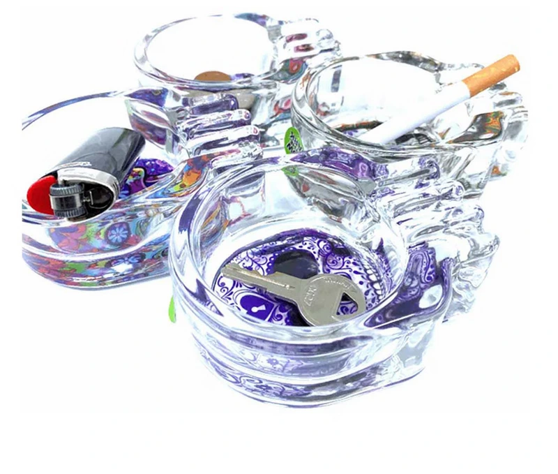 FUJIMA GA43 GLOW IN THE DARK ASHTRAY DYE LEAF SKULL 6CT