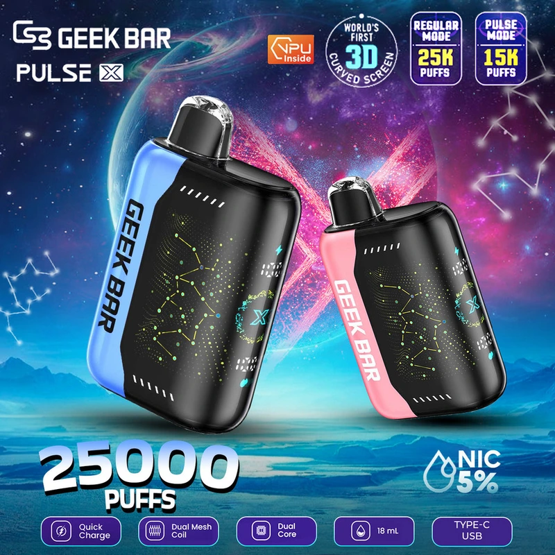 GEEK BAR PULSE X 18ML 25K DISPOSABLE-5CT