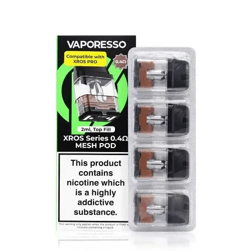 VAPORESSO 3ML XROS 0.4 MESH POD 4PCS/PK
