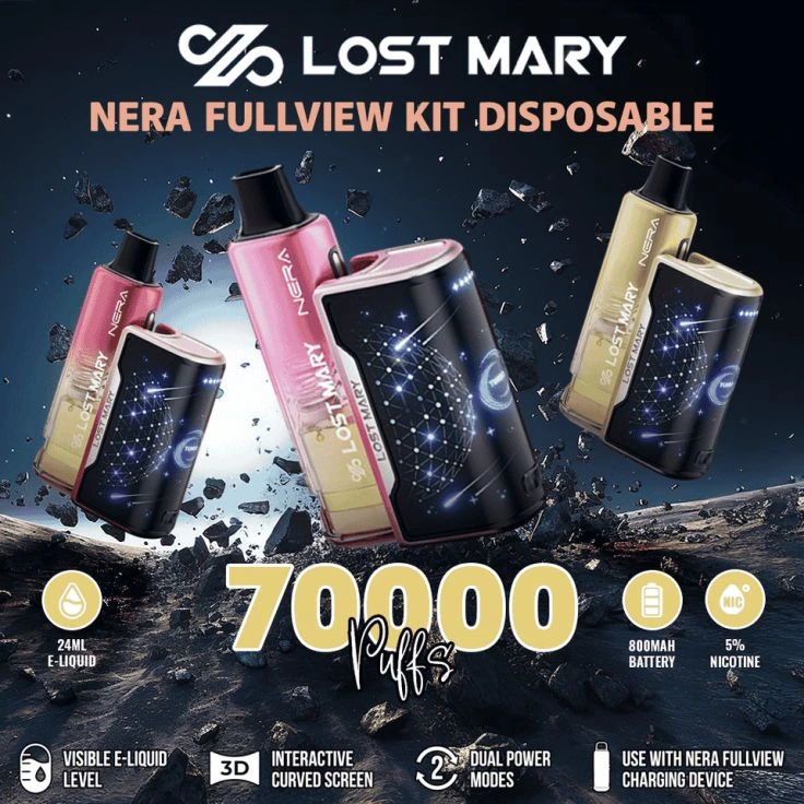 LOST MARY NERA FULLVIEW 24ML 70K KIT DISPOSABLE-5CT