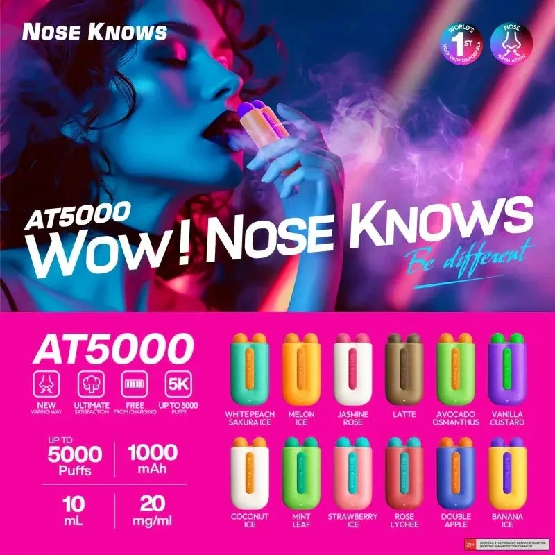 NOSE KNOWS AT 10ML 5K DISPOSABLE-5CT