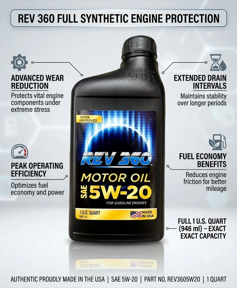 REV 360 MOTOR OIL 1 QUART 12CT