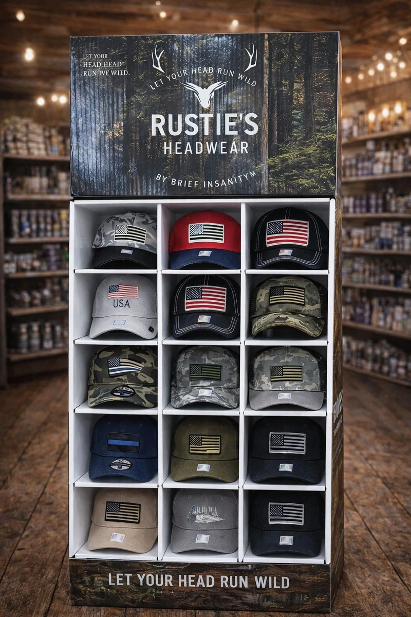 RUSTIES HEADWEAR OUTDOOR CAP 72CT DISPLAY